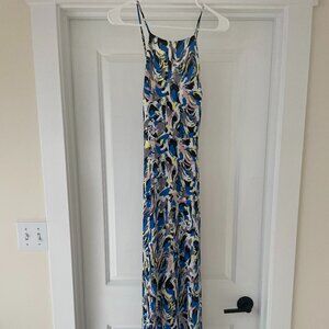 Aqua Floor length summer dress